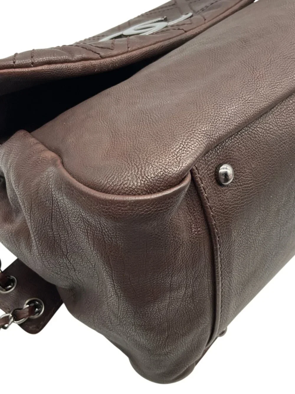 Chanel Brown Leather Diamond Stitch Shoulder Bag